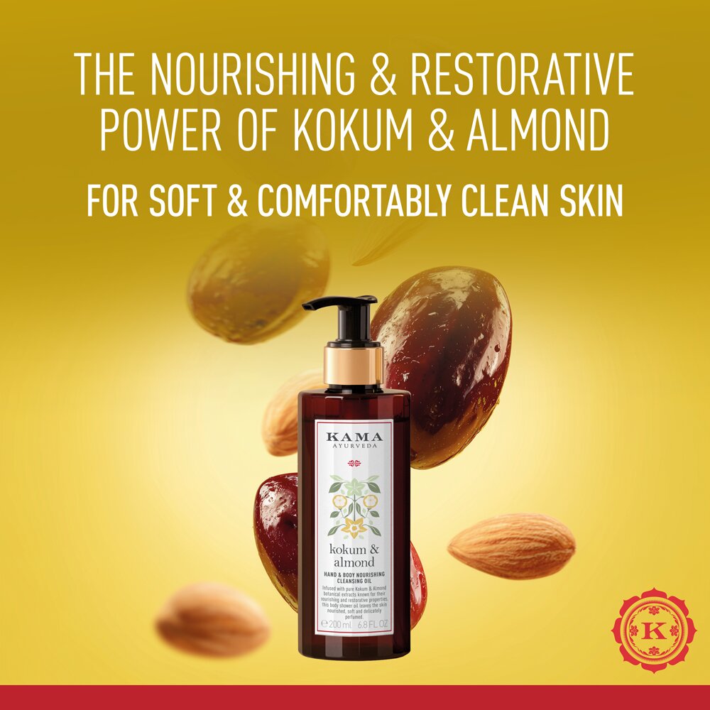 Kama Ayurveda Kokum Almond Cleansing Shower Oil - 200ML – view 4