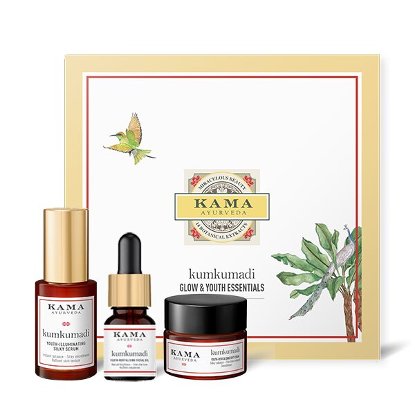 Kama Ayurveda Kumkum Glow Gift Box five-piece beauty set