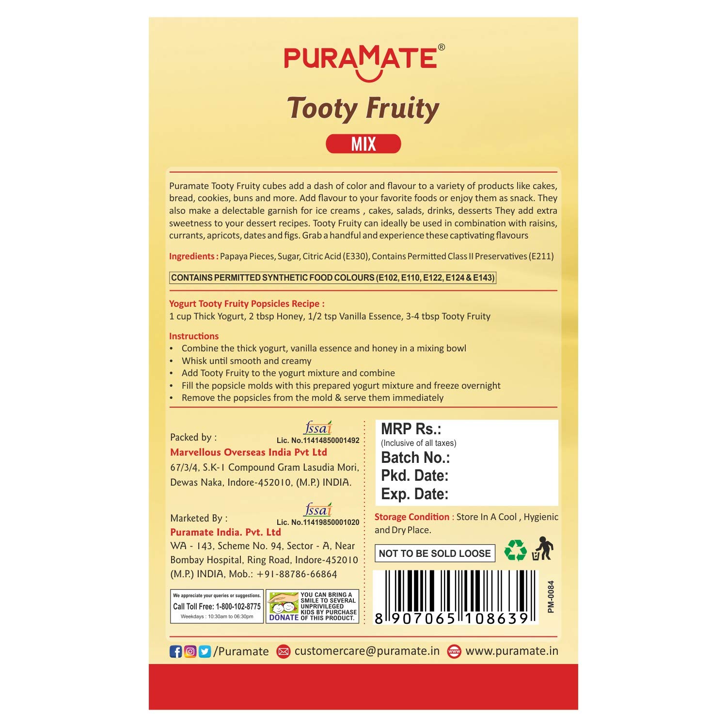 Puramate Tooty Fruity Mix 100 g Pack of 3 – view 3