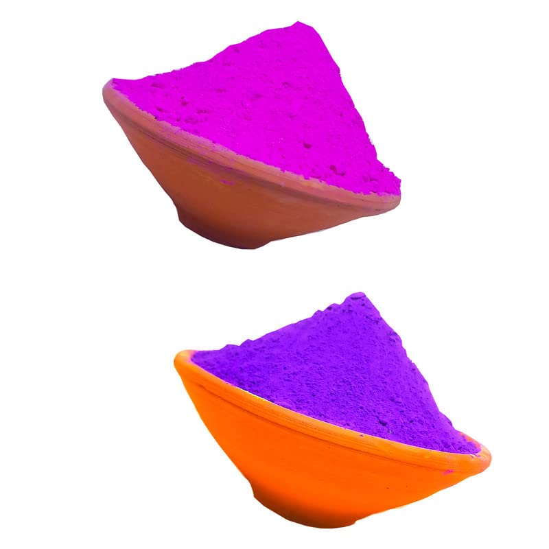 GT Organic Herbal Gulal Holi Color Powder, Pink & Purple, Pack of 2 – view 2