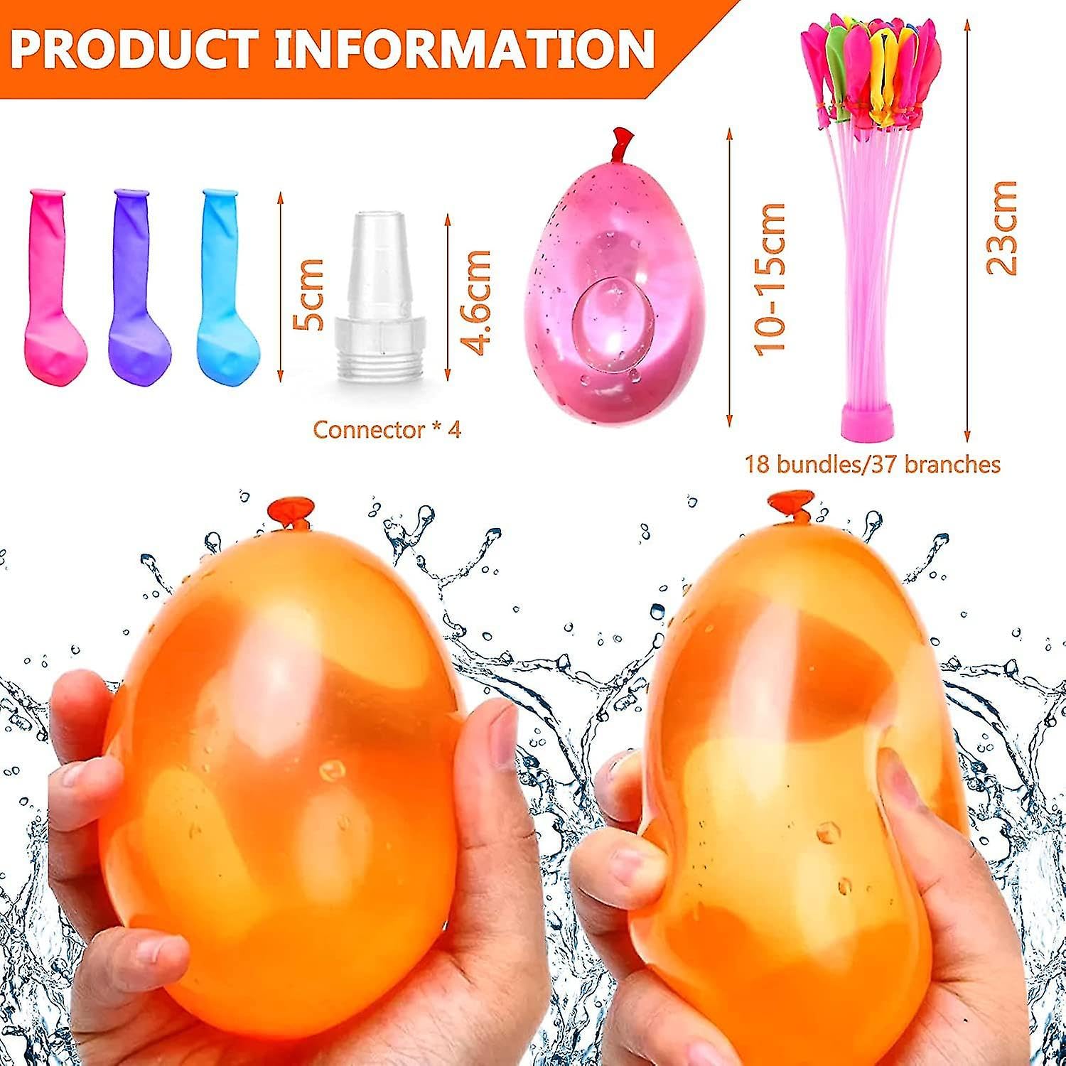 CraftVatika Holi Water Balloons Pack of 111, Multi Color – view 6