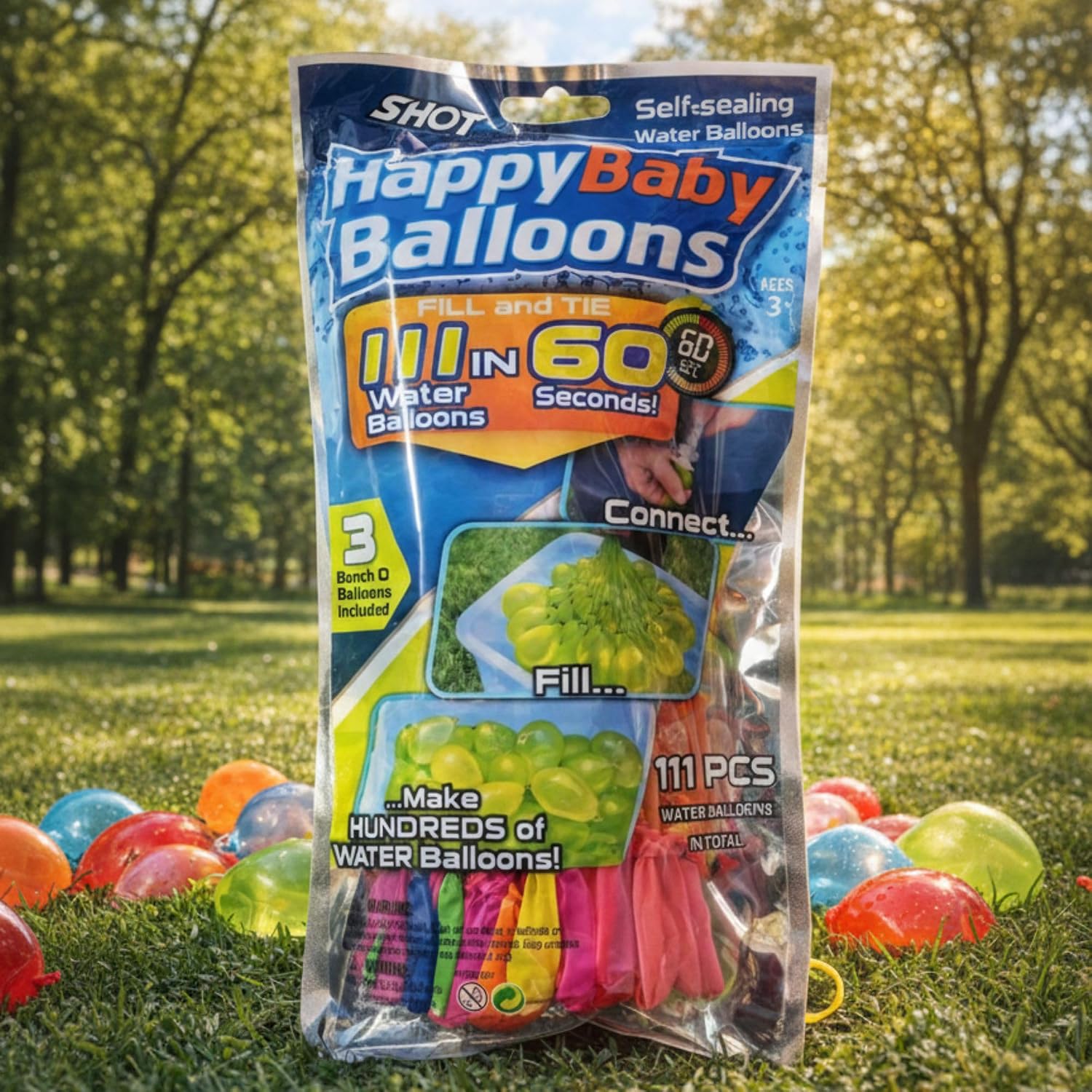 CraftVatika Holi Water Balloons Pack of 111, Multi Color – view 7