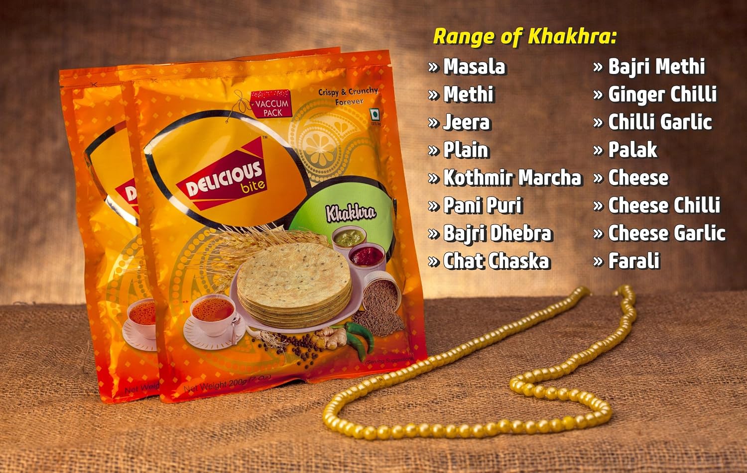 Delicious Bite Cheese Khakhra, Pack of 4 x 200 g – view 3