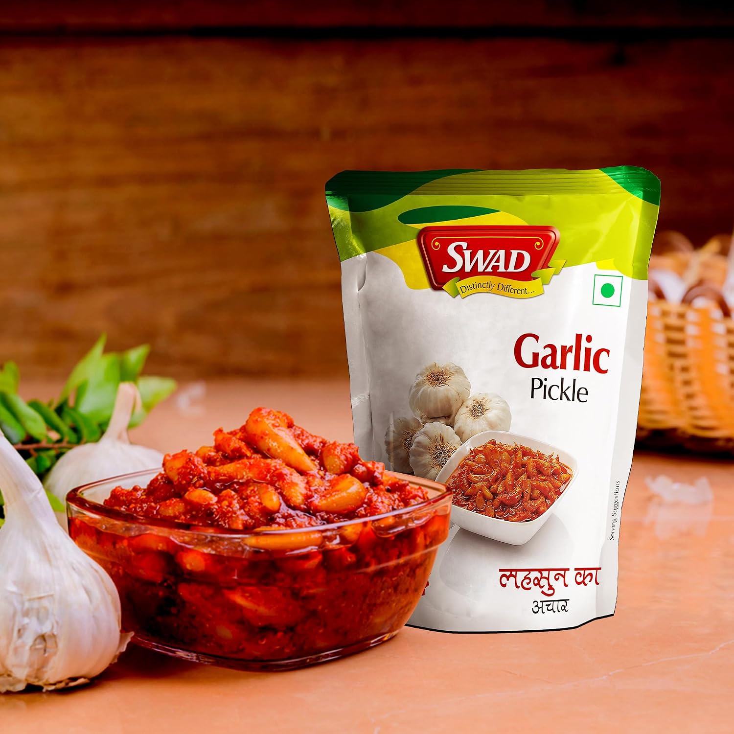 Swad Garlic Pickle (Lahsun Achar) - 200 g Each, Pack of 3 – view 3