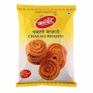 Katdare Chakali Bhajani | Pack of 2 (500gm Each) | Murukku | Crispy & Crunchy Namkeen Chakli | Tea Time Snacks
