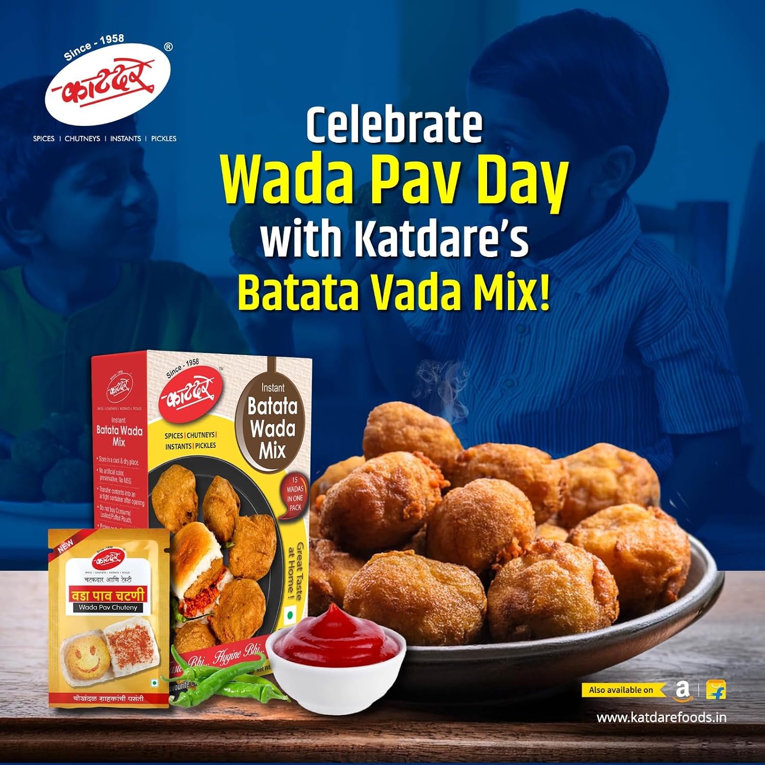 Katdare Batata Wada Mix, Pack of 4, 260 g – view 3