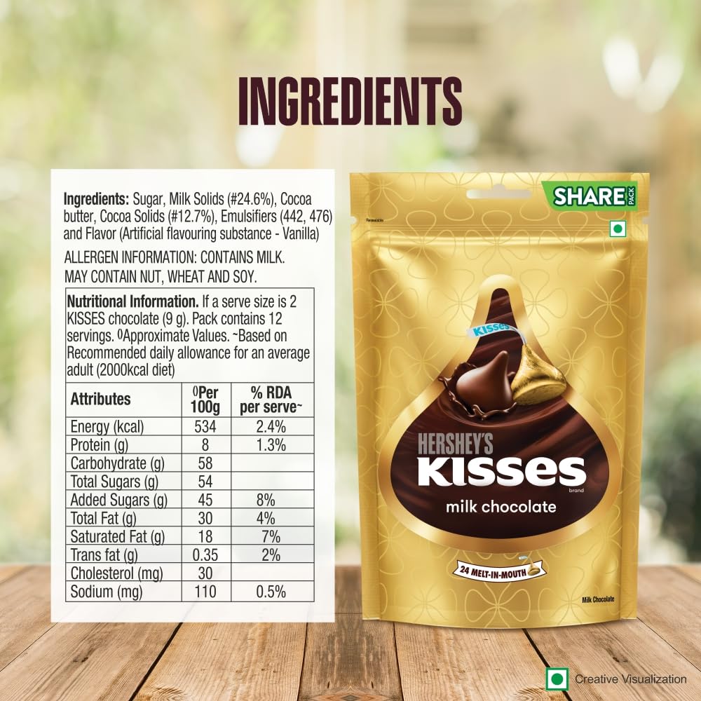 Hershey's Kisses Milk Chocolate 108g Pack of 3 – view 2