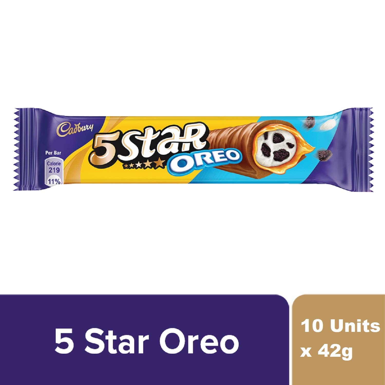 Cadbury 5 Star Oreo Chocolate Bar 42 g Pack of 10 – view 4