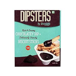 Snackible Dipsters biscuit sticks and chocolate dip pack of 12