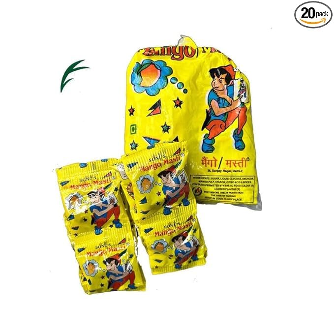 The Little Minis Mango Masti Goli Original & Mango Masti Pipe Candy Combo Pack, 20 Pieces – view 2
