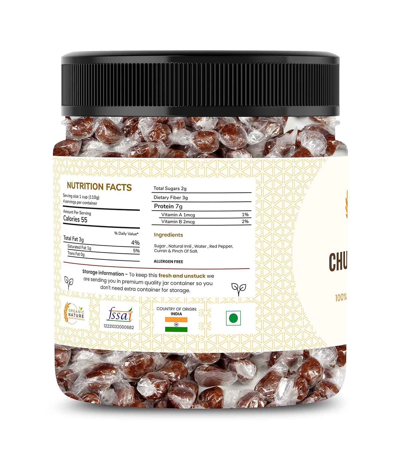 Organic Nature Chulbuli Imli Tamarind Candy Jar Pack, 100 Grams – view 2