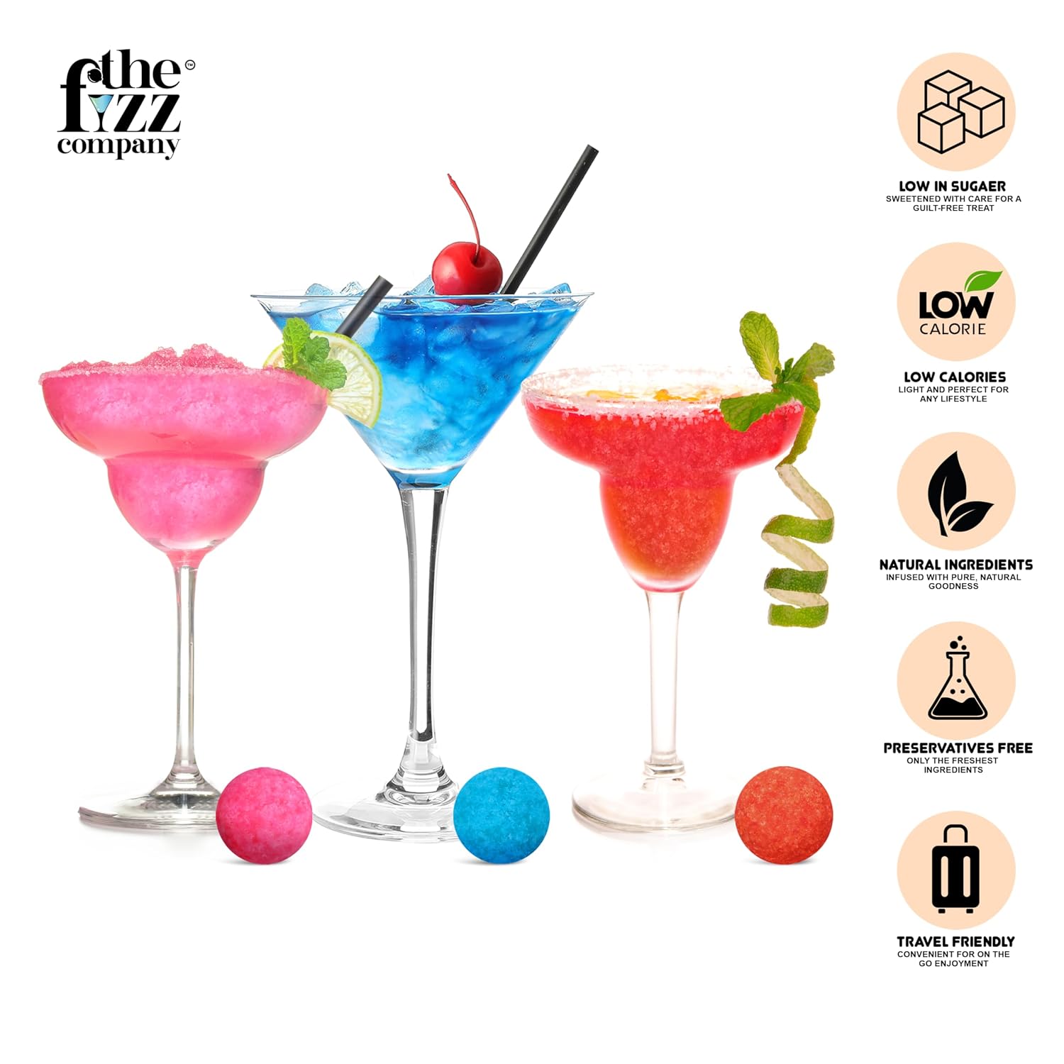 The Fizz Co. Mocktail & Cocktail Bombs, Variety Pack of 3 – view 4