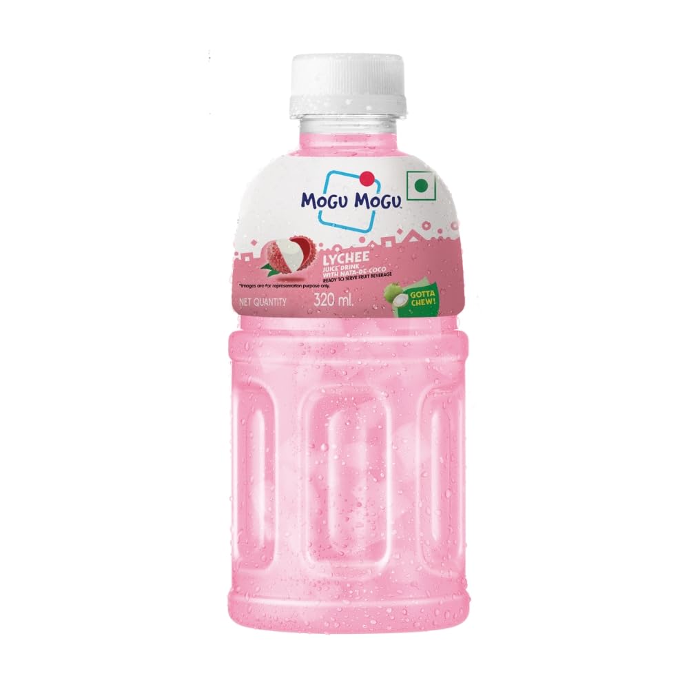 Mogu Mogu Lychee Juice Drink with Nata de Coco Jelly 320ml (Pack of 6) – view 5