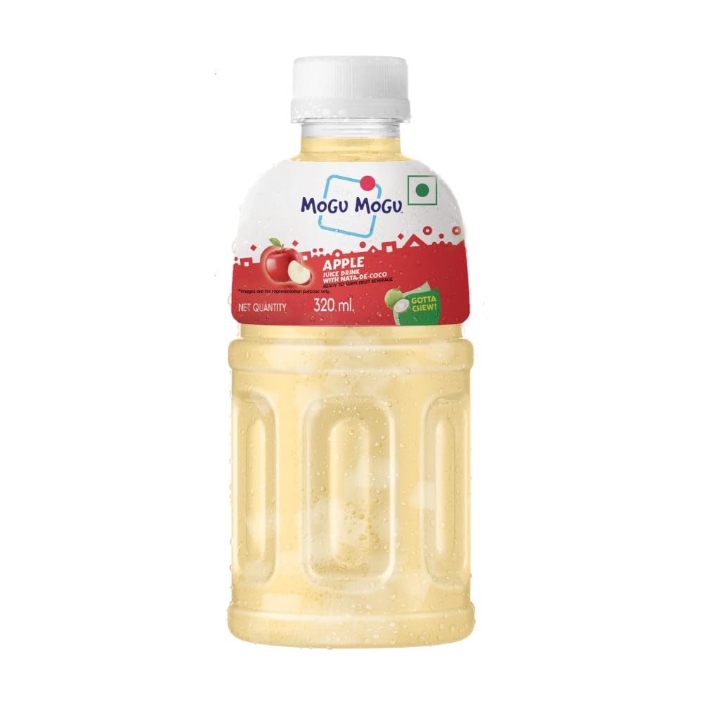 Mogu Mogu Apple Juice Drink with Nata de Coco Jelly 320ml Pack of 6 – view 4