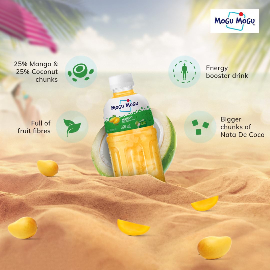 Mogu Mogu Mango Juice Drink with Nata de Coco Jelly 320ml – view 6