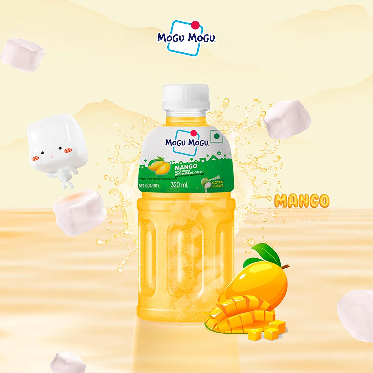 Mogu Mogu Mango Juice Drink with Nata de Coco Jelly 320ml – view 5