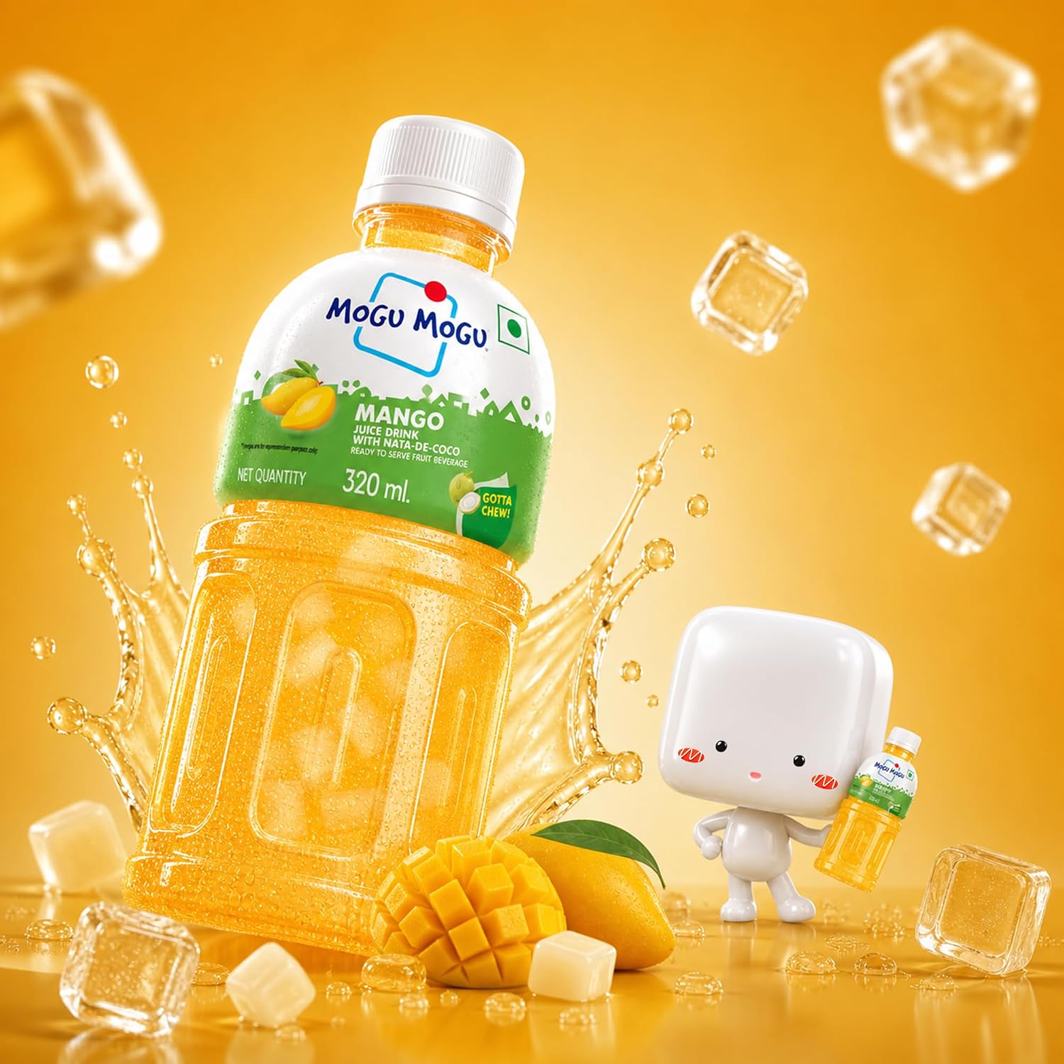 Mogu Mogu Mango Juice Drink with Nata de Coco Jelly 320ml – view 3
