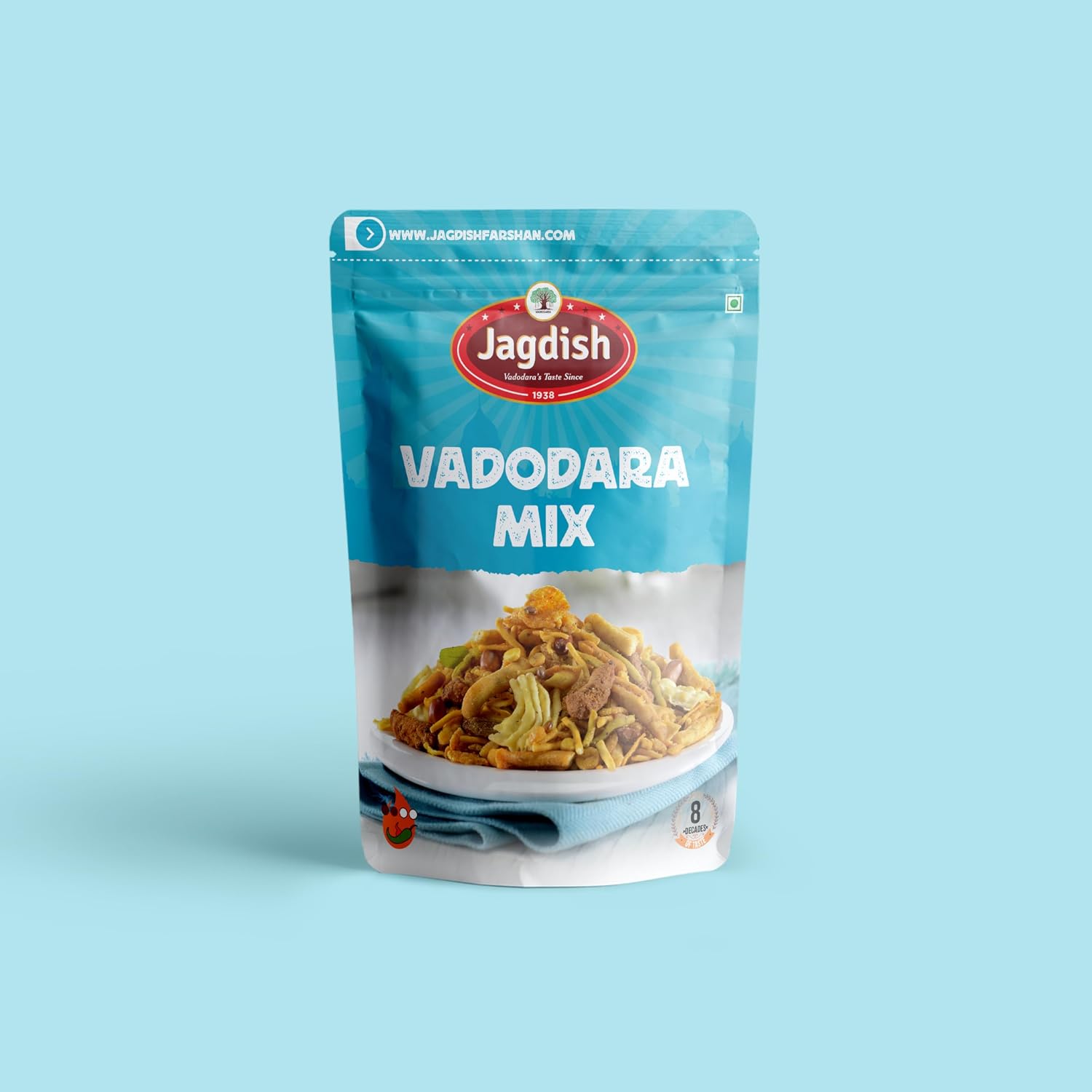 Jagdish Farshan Vadodara Mix � (Pack of 2) Each 250g | Spicy & Crunchy Gujarati Namkeen Snack | Traditional Indian Snack Mix | Ready to Eat