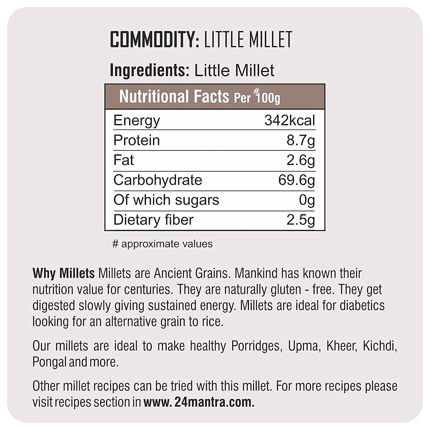 24 Mantra Organic Little Millet, 500 g – view 2