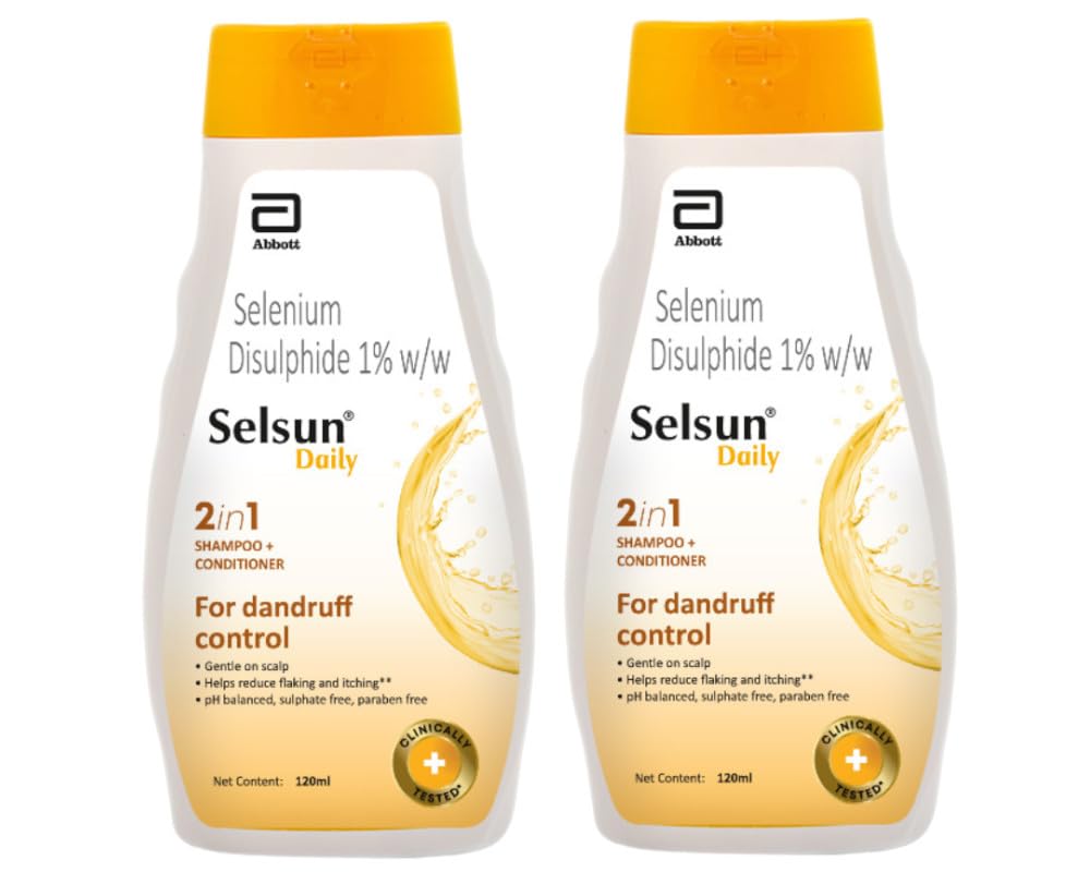 Selsun Daily Anti-Dandruff Shampoo 120ml (Pack of 2)
