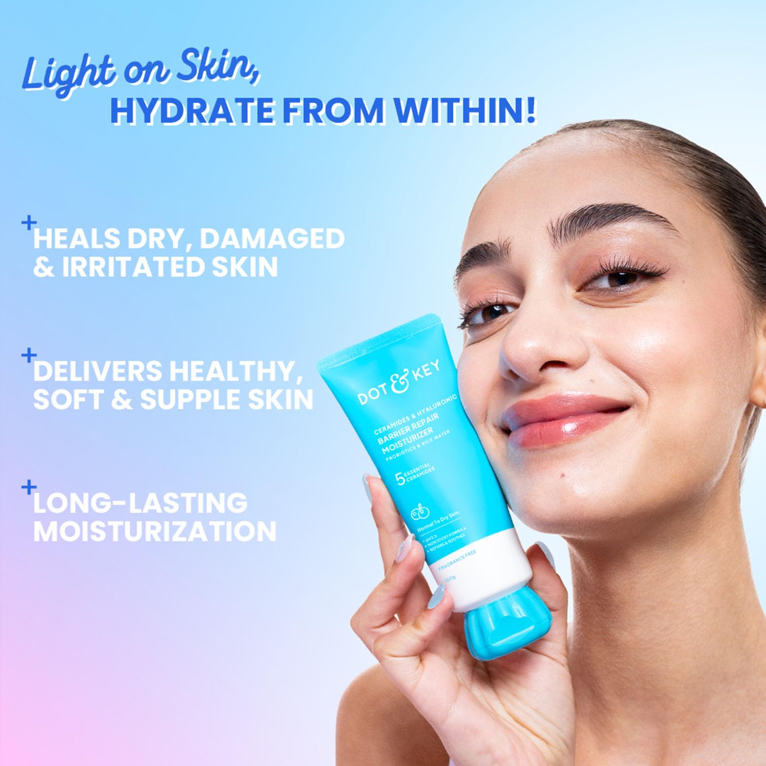 Dot & Key Barrier Repair Moisturizer with 5 Ceramides & Hyaluronic, 100g – view 4