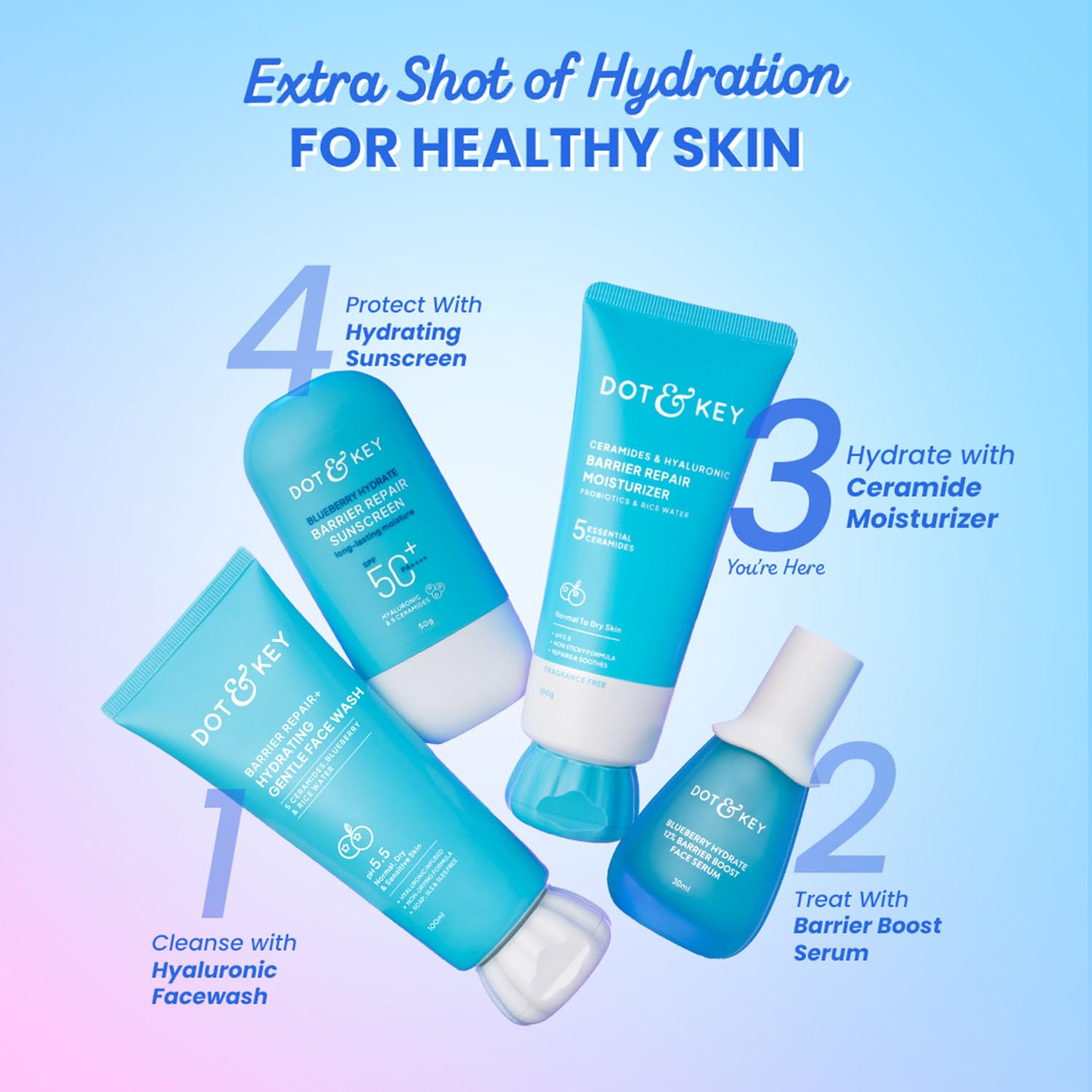 Dot & Key Barrier Repair Moisturizer with 5 Ceramides & Hyaluronic, 100g – view 6
