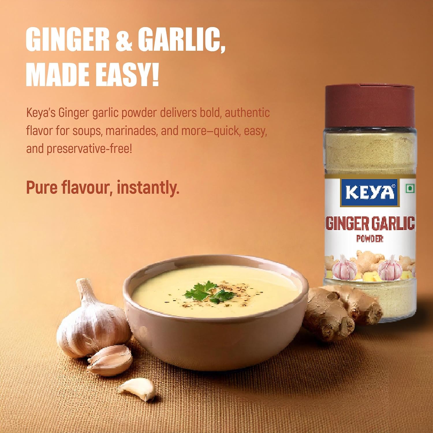 Keya Ginger Garlic Powder 50 g Pack of 2 – view 4