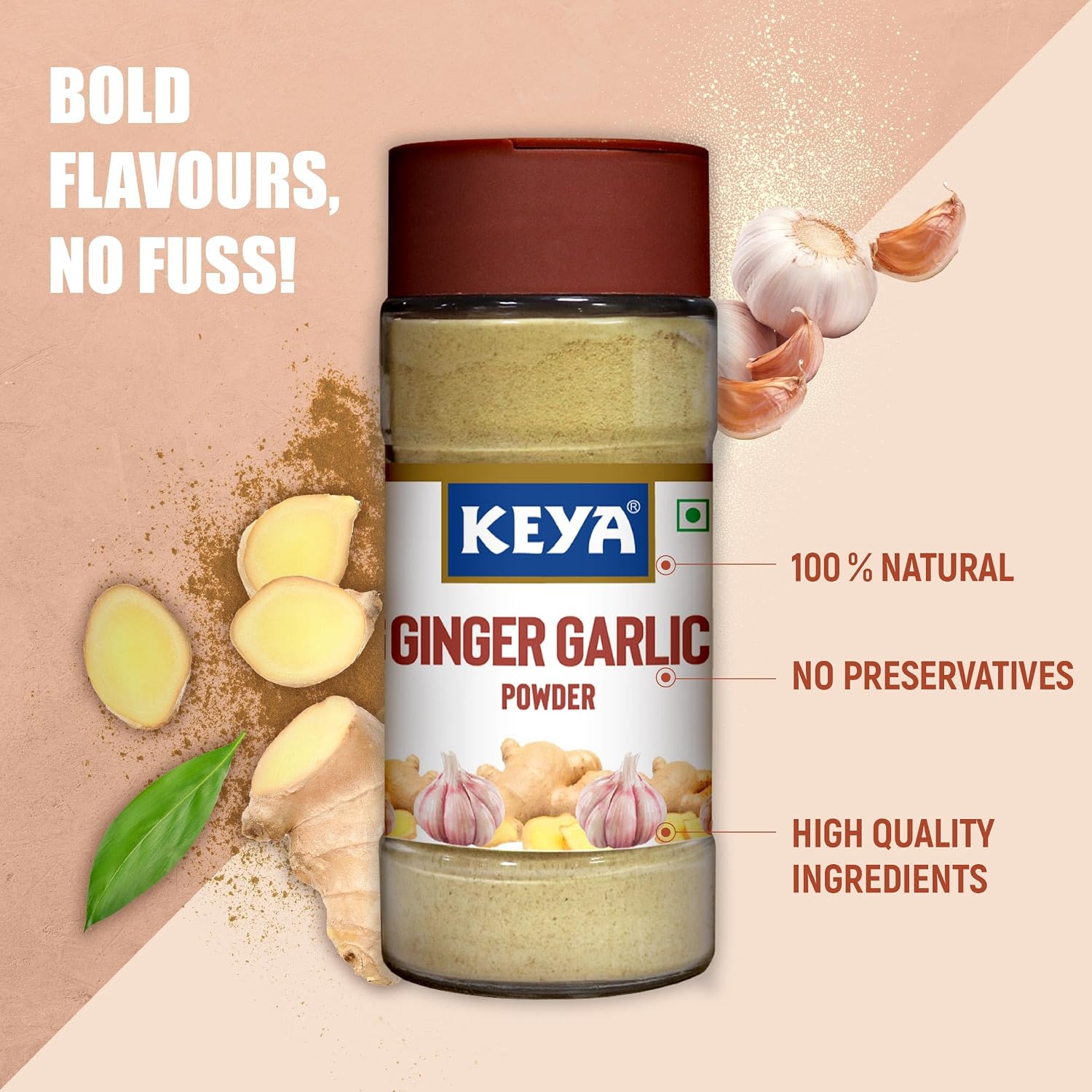 Keya Ginger Garlic Powder 50 g Pack of 2 – view 3