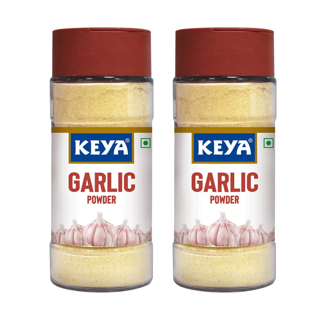 Keya Garlic Powder | 100% Pure Lehsun Powder | Ready to use | Sourced From Whole | Zero added Colours, Fillers, Additives & Preservatives | 55 gm | Pack of 2