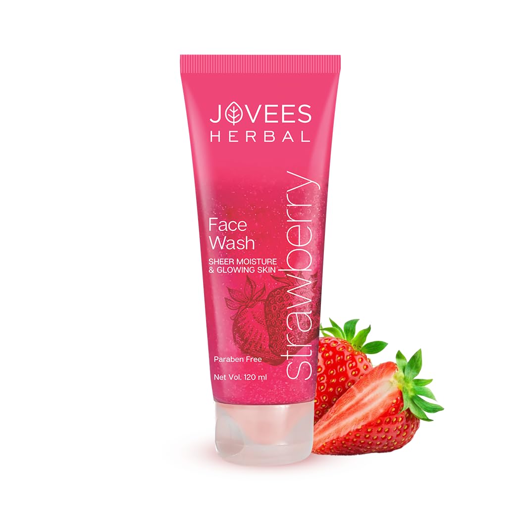 120 ml strawberry gel face wash tube with hydrating formula