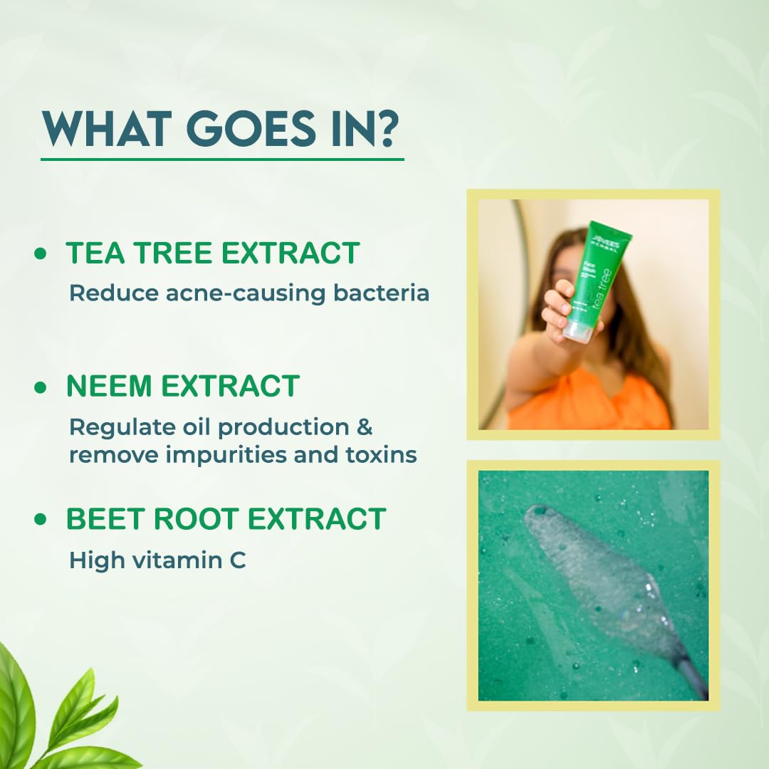 Jovees Herbal Tea Tree Face Wash for Oily & Sensitive Skin, 120 ml Pack of 2 – view 3