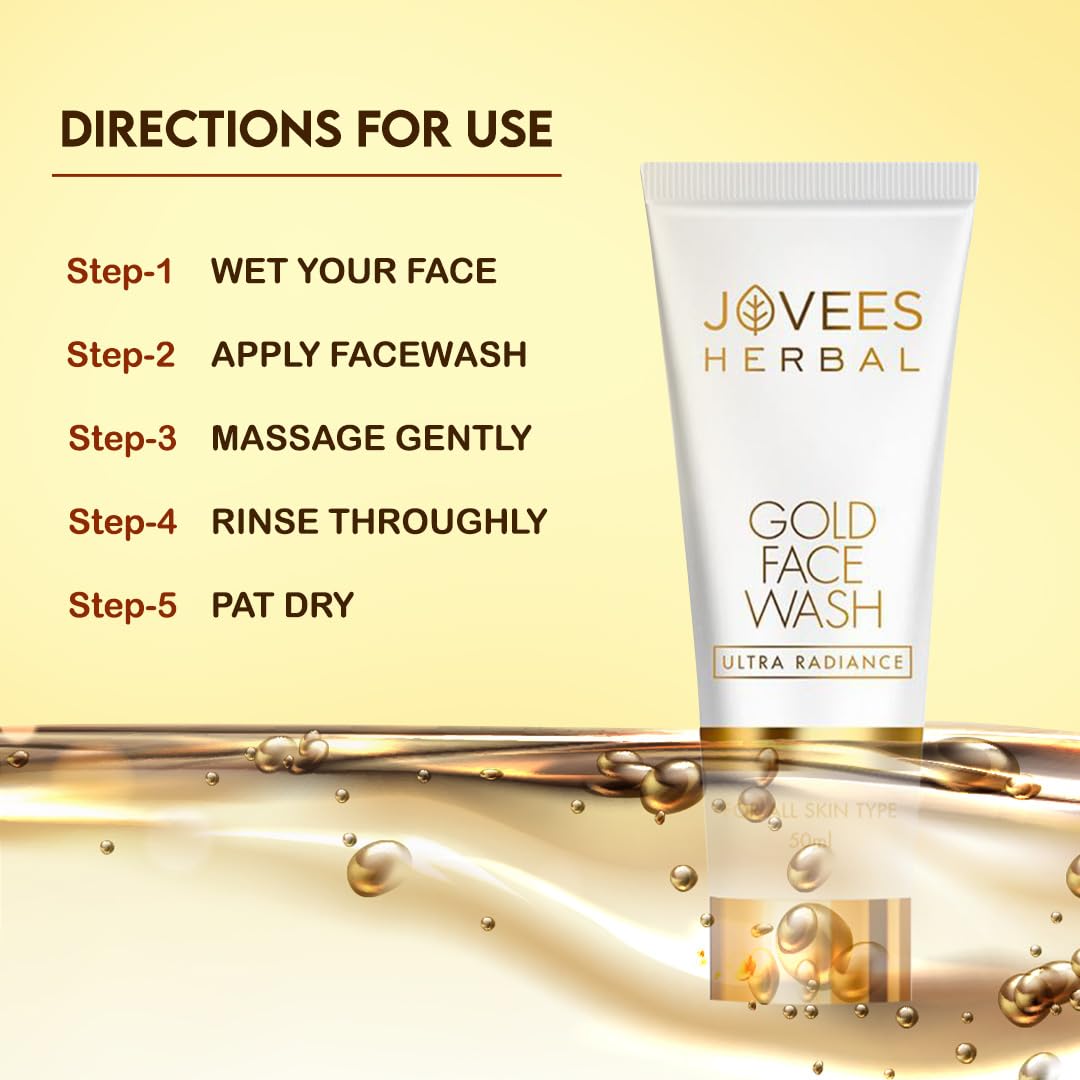 Jovees Herbal Ultra Radiance Gold Face Wash 100ml – view 6