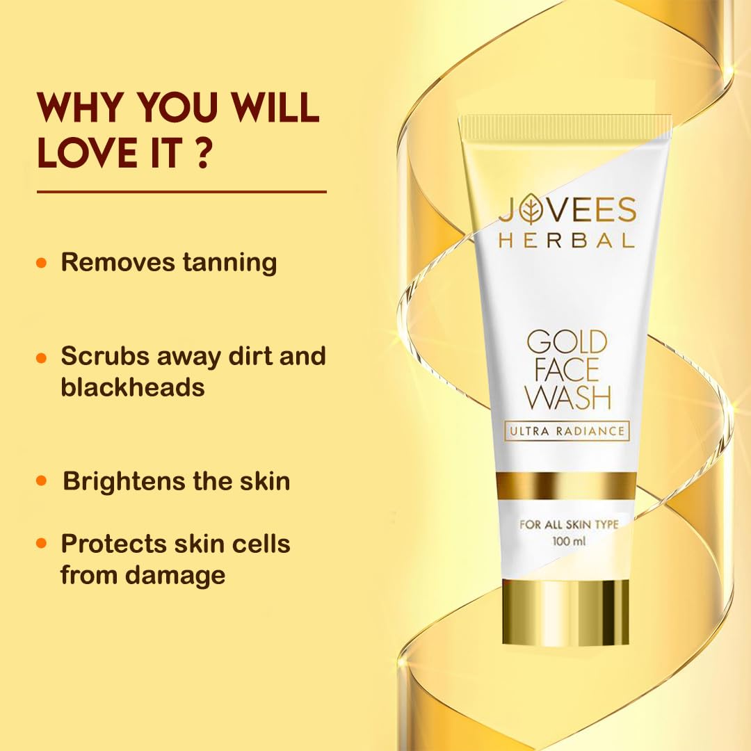 Jovees Herbal Ultra Radiance Gold Face Wash 100ml – view 5