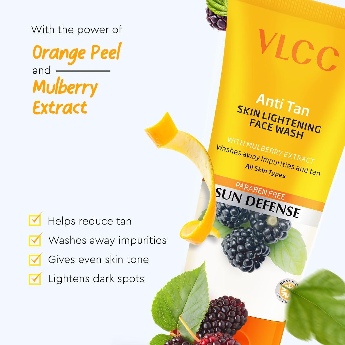 VLCC Anti Tan Skin Lightening Face Wash with Mulberry & Orange Peel Extract, 600 ml – view 5