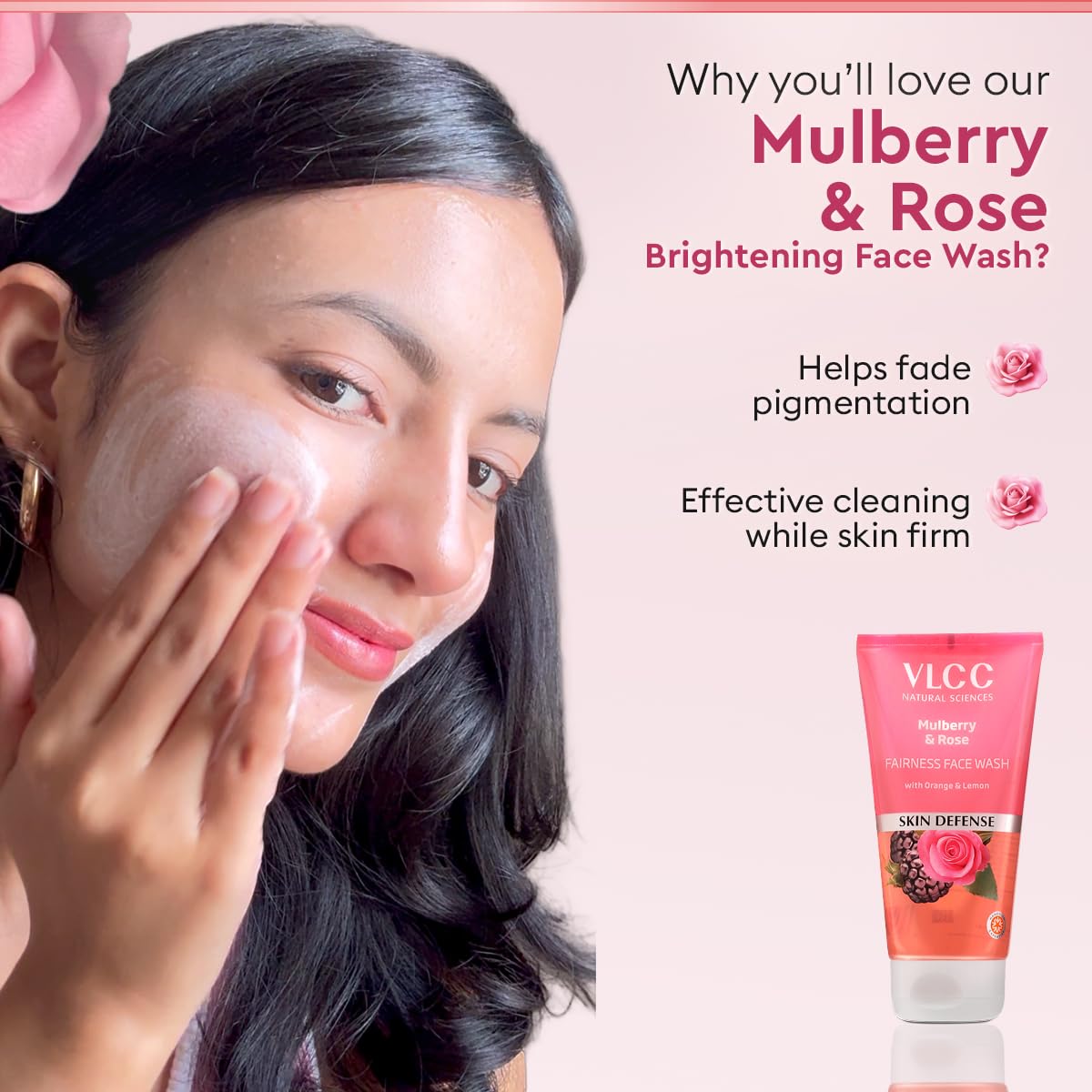 VLCC Mulberry & Rose Face Wash for Radiant Glow with Rose, Mulberry, Orange & Lemon Peel Extracts, 150 ml Each (Pack of 2) – view 6