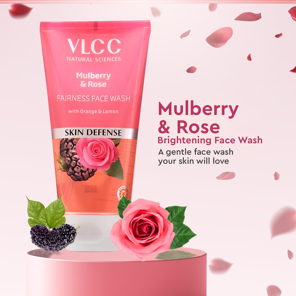 VLCC Mulberry & Rose Face Wash for Radiant Glow with Rose, Mulberry, Orange & Lemon Peel Extracts, 150 ml Each (Pack of 2) – view 5