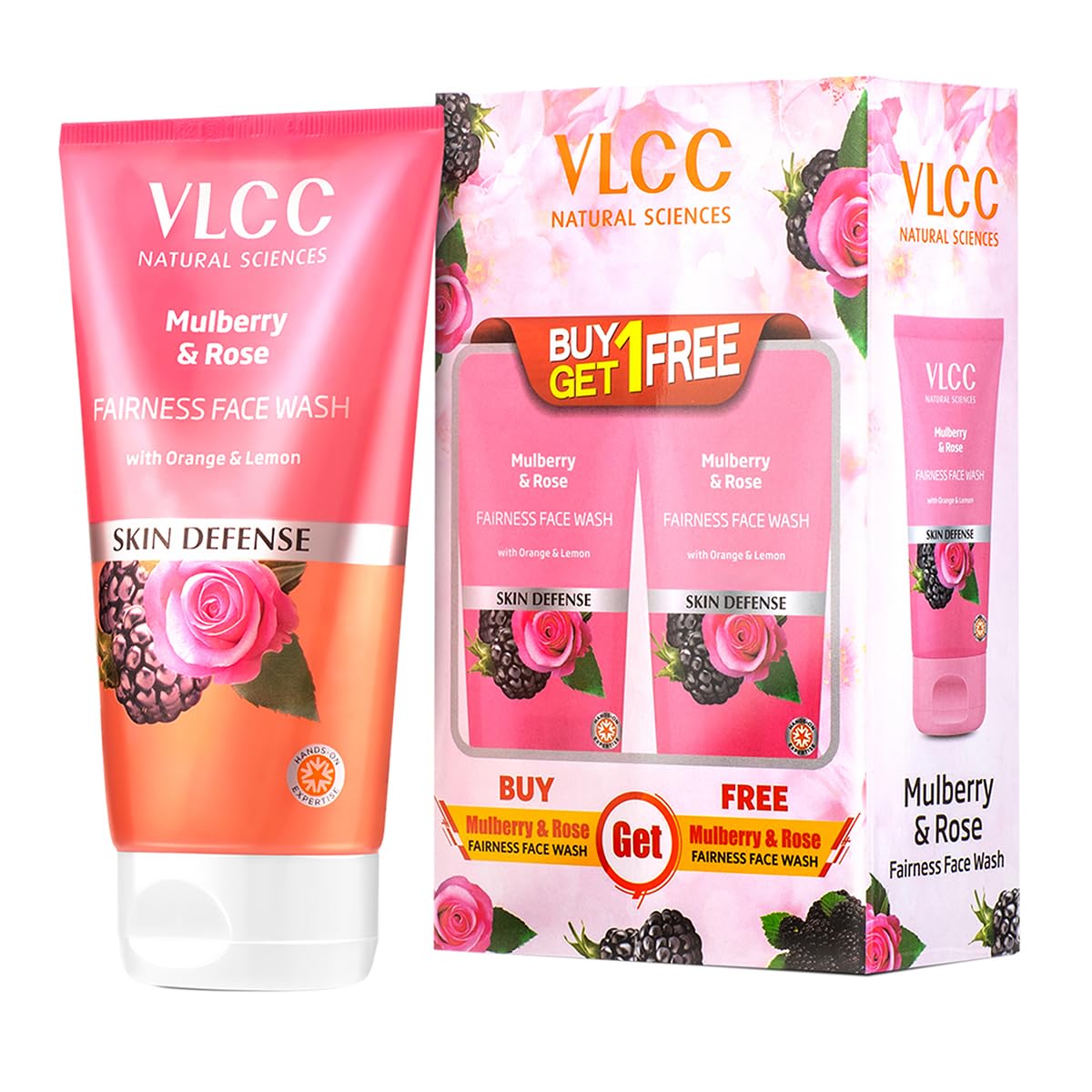 VLCC Mulberry & Rose Face Wash for Radiant Glow with Rose, Mulberry, Orange & Lemon Peel Extracts, 150 ml Each (Pack of 2) – view 4