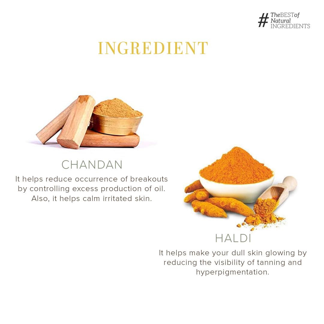 Khadi Natural Chandan Haldi Soap Pack of 5 (125 g Each) – view 3