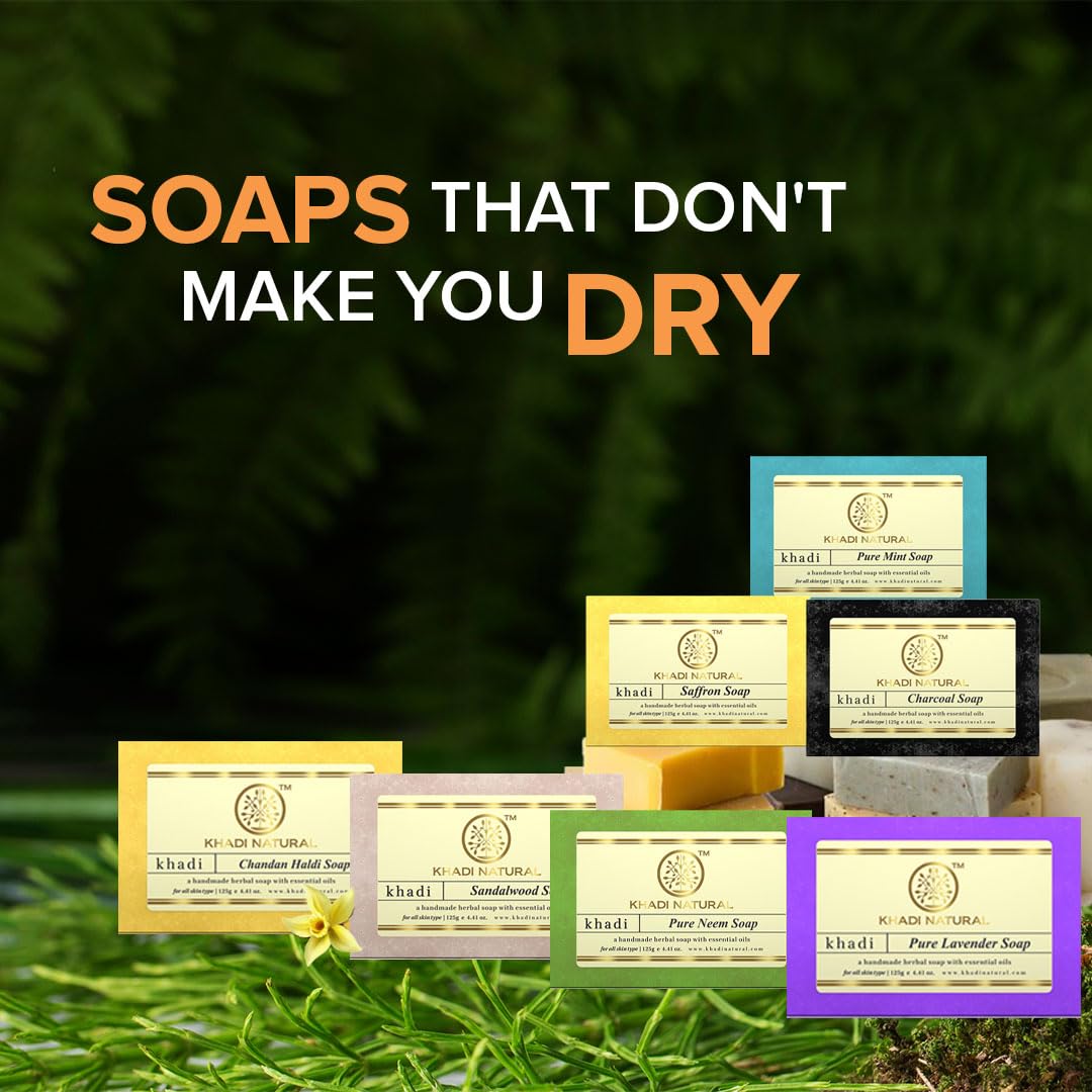 Khadi Natural Assorted Herbal Soap Gift Set with Essential Oils, Pack of 8 – view 5