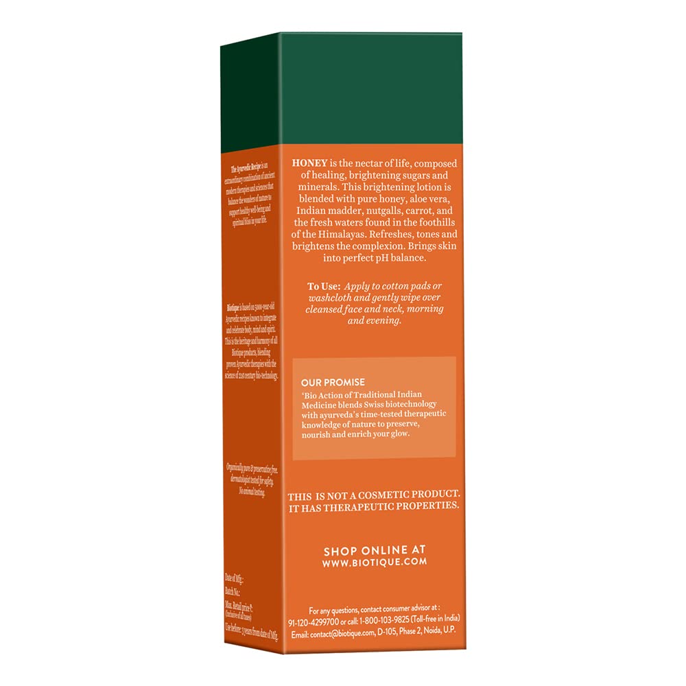Biotique Honey Water Pore Tightening Brightening Toner with Himalayan Waters, 120 ml – view 3