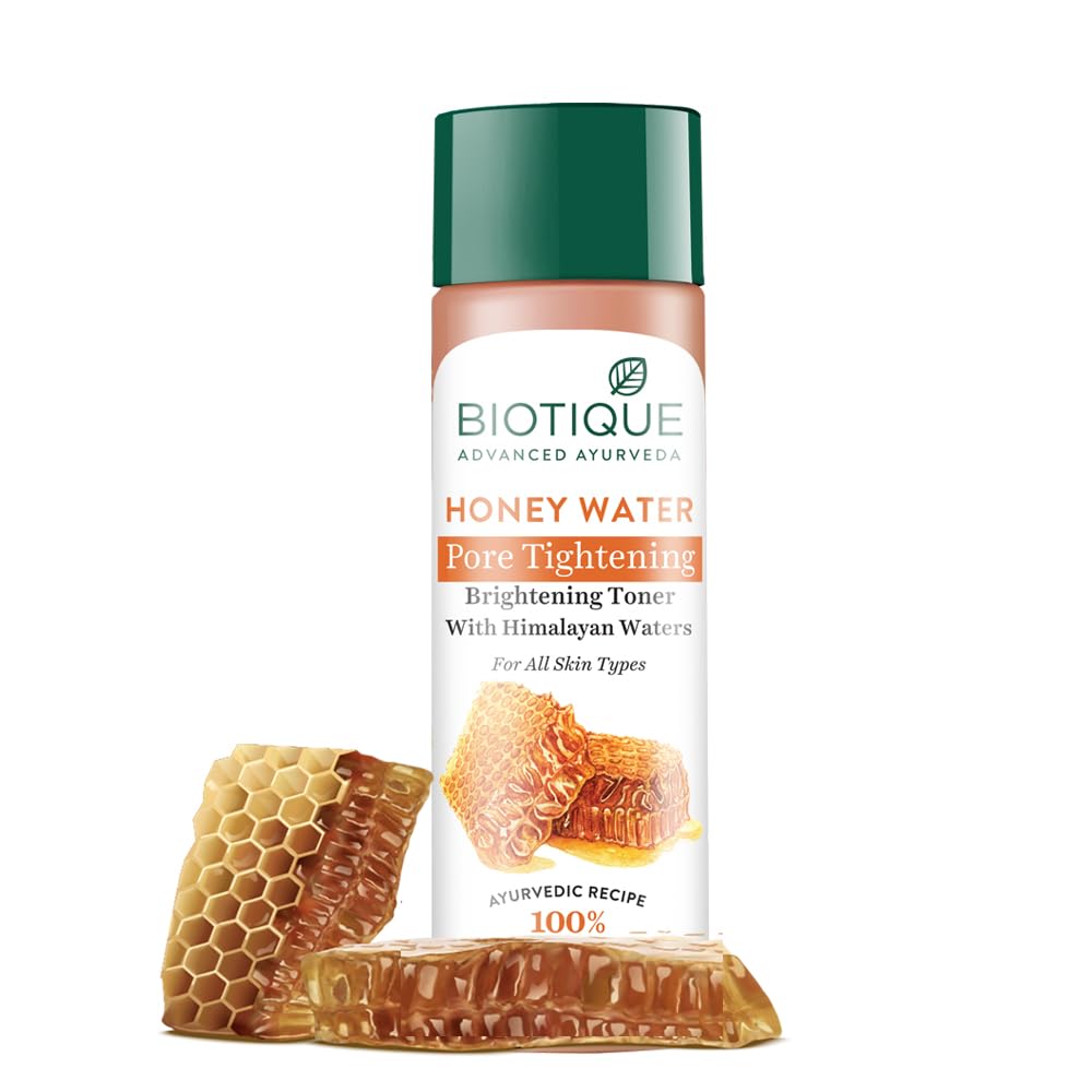 Front view of Biotique Honey Water toner bottle 120 ml