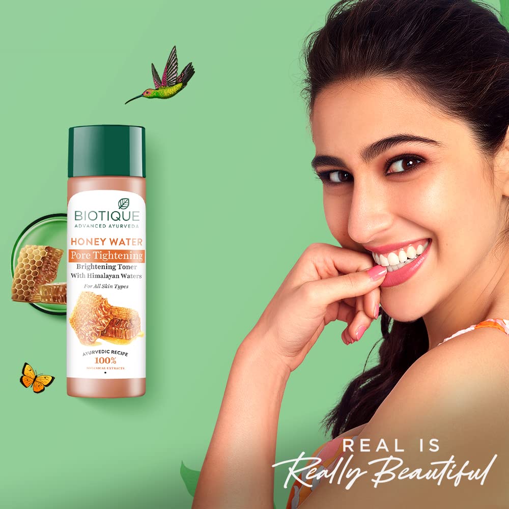 Biotique Honey Water Pore Tightening Brightening Toner with Himalayan Waters, 120 ml – view 2