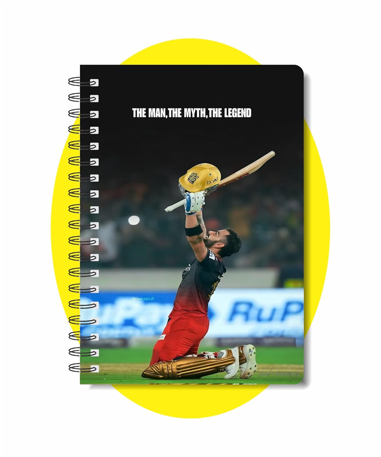 CRAFT MANIACS Virat Cricket A5 Diary with Free Keychain – view 3