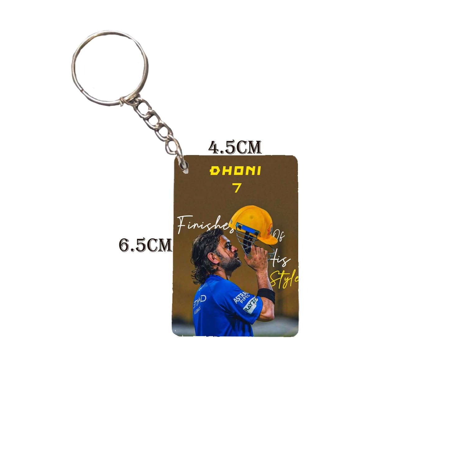 Pixobloom MS Dhoni Cricket Keychain, Wooden MDF, Pack of 2 – view 4