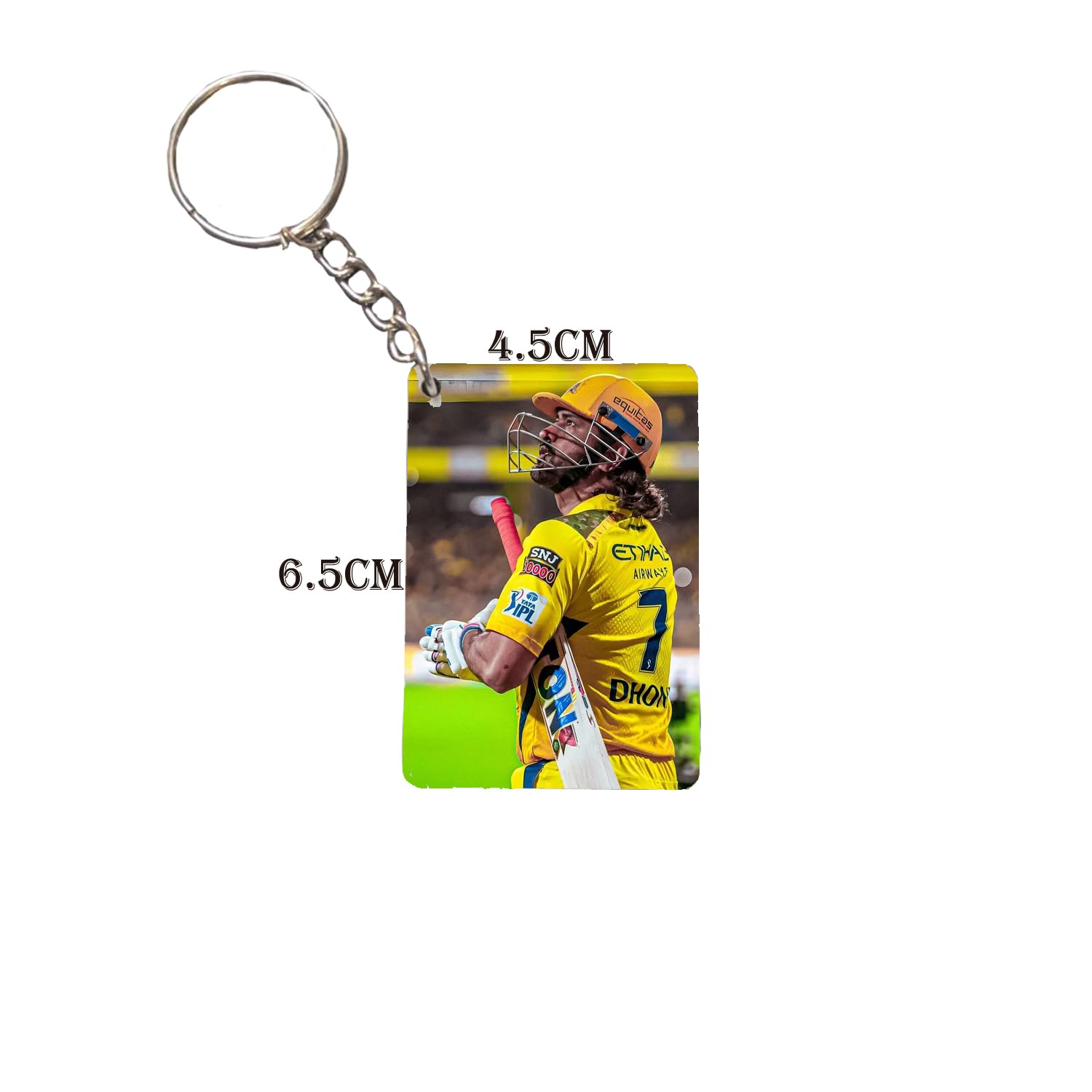 Pixobloom MS Dhoni Cricket Keychain, Wooden MDF, Pack of 2 – view 5
