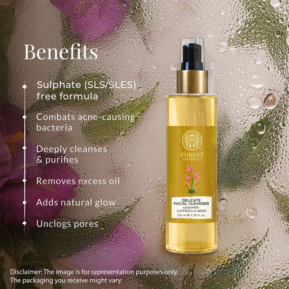 Forest Essentials Ayurvedic Purifying Face Wash with Saffron & Neem for Normal to Oily Skin – view 3