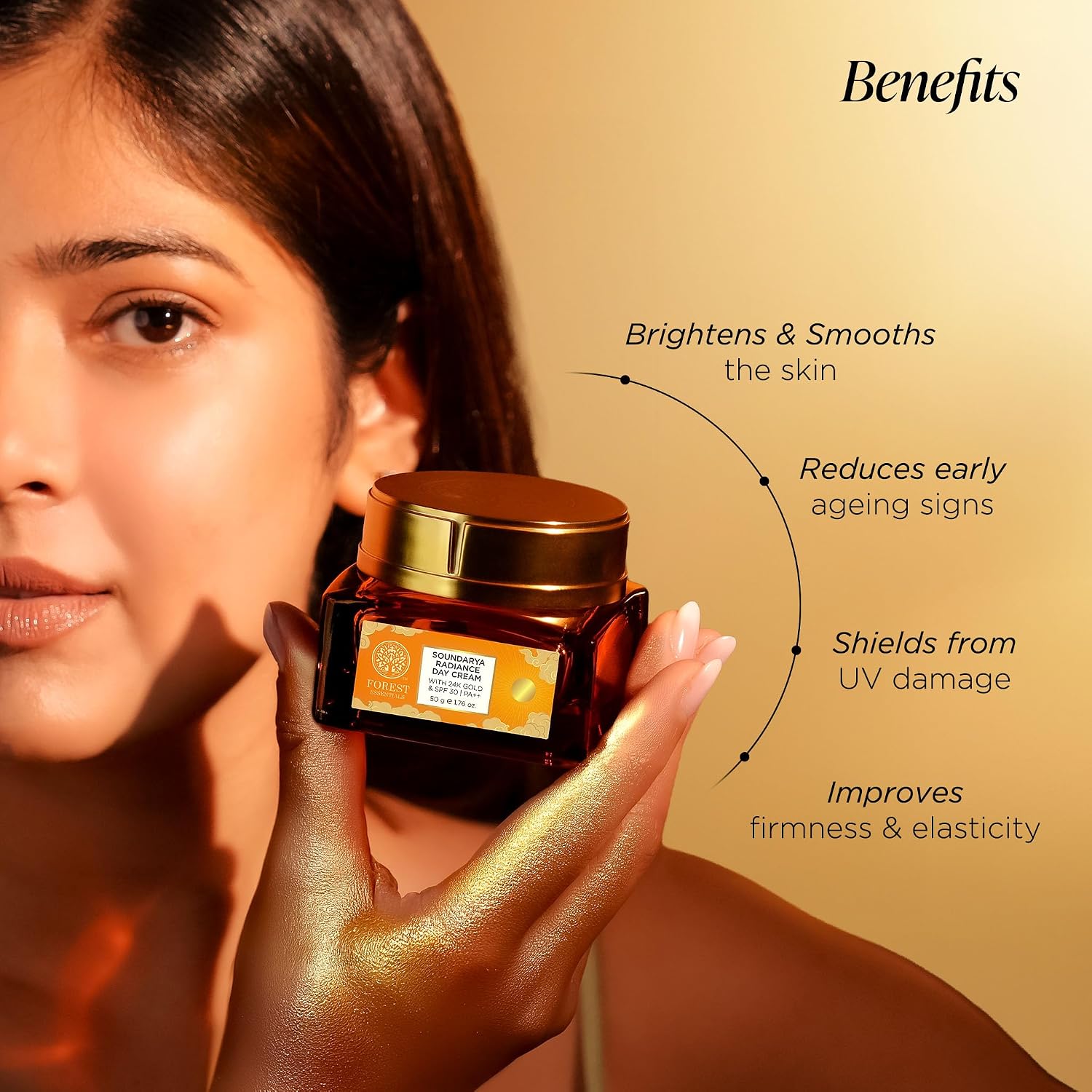 Forest Essentials Soundarya Radiance Day Cream with 24K Gold & SPF 30 PA++ – view 2