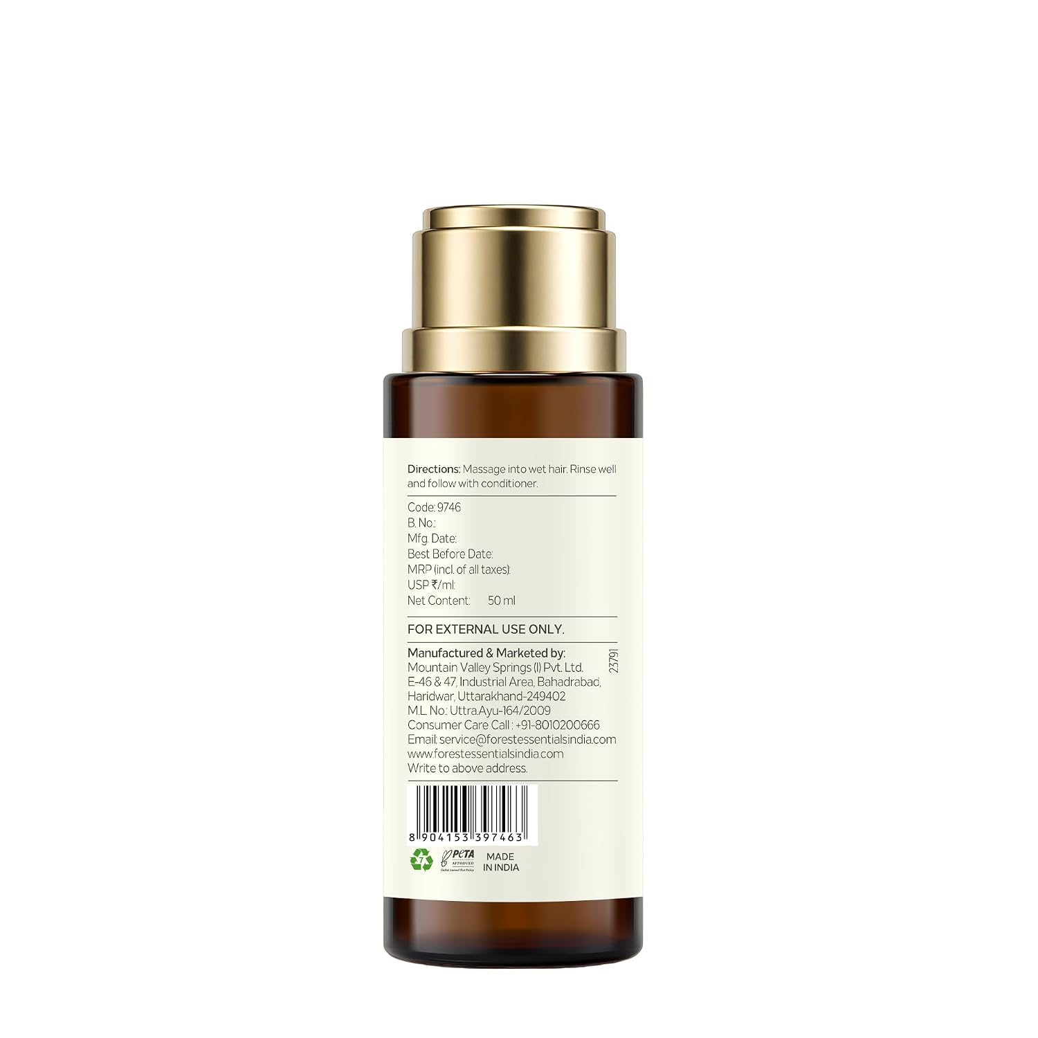 Forest Essentials Ayurvedic Shampoo Japapatti & Brahmi, Travel Size – view 7