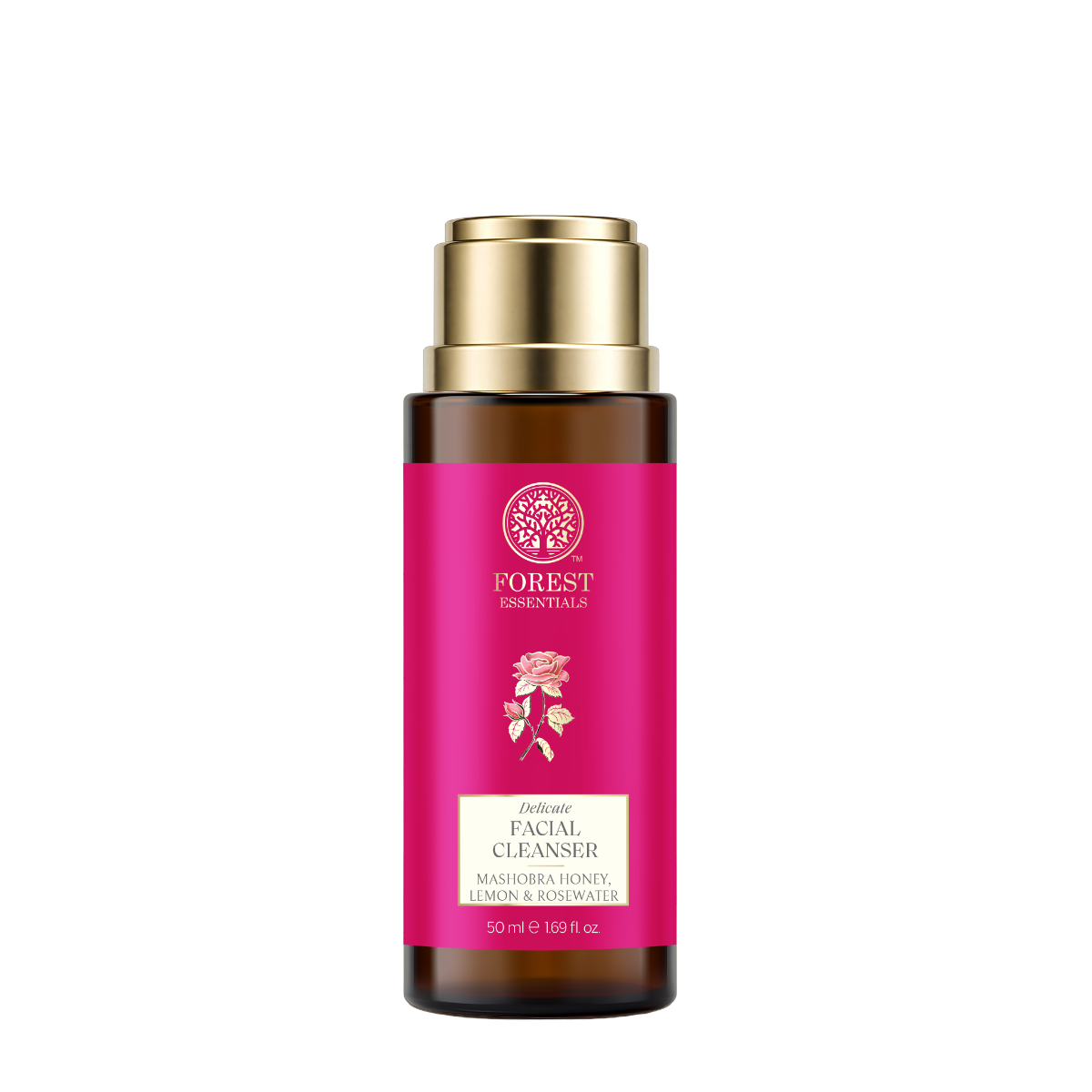 Forest Essentials Delicate Facial Cleanser Mashobra Honey, Lemon & Rosewater|Normal to Dry Skin|Face wash For Men And Women 50ml