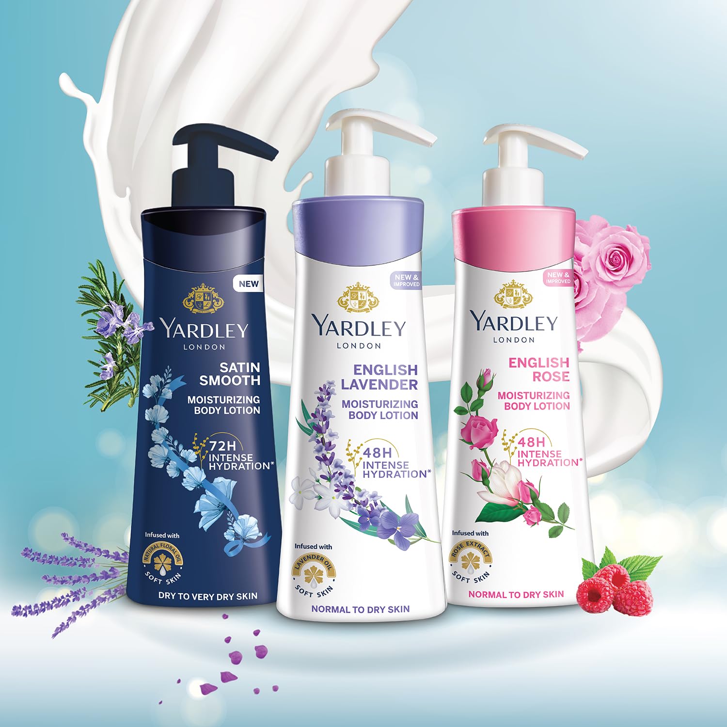 Yardley London English Lavender Moisturizing Body Lotion, Germ Shield, 400ml [350ml +50ml Free] (Pack of 2) – view 8